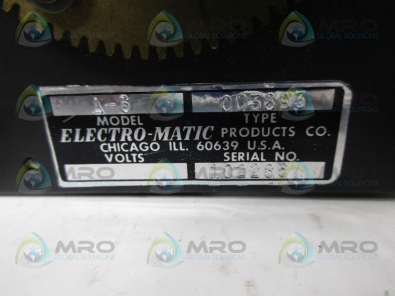 ELECTRO-MATIC A-6 003893 MODULE UNMP