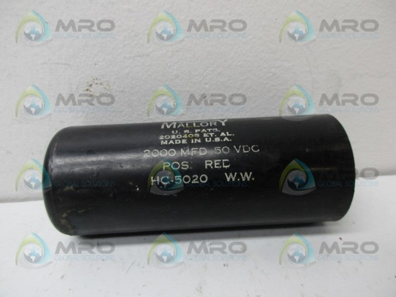 MALLORY HC-5020 CAPACITOR UNMP