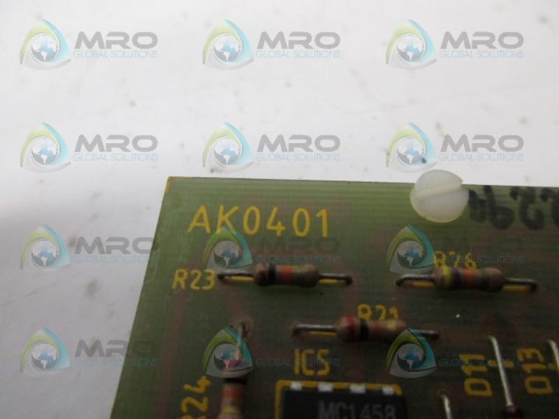 ERHARDT & LEIMER AK0401 AMPLIFIER BOARD UNMP