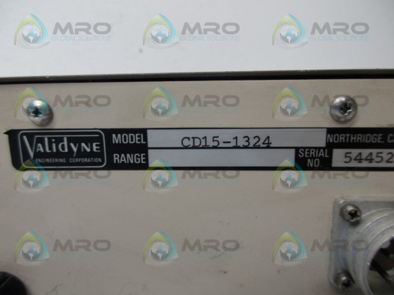 VALIDYNE CD15-1324 CARRIER DEMODULATOR UNMP