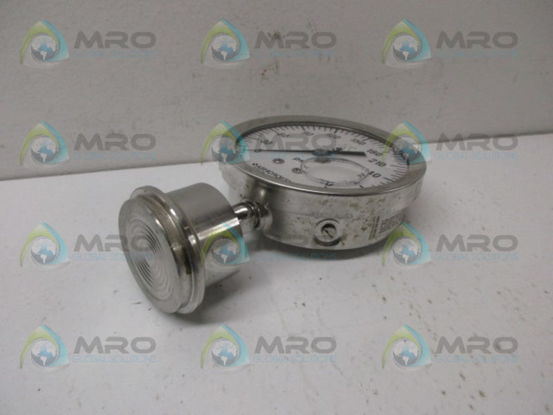 ASHCROFT AISI 316 0-300 TUBE AND SOCKET GAUGE UNMP