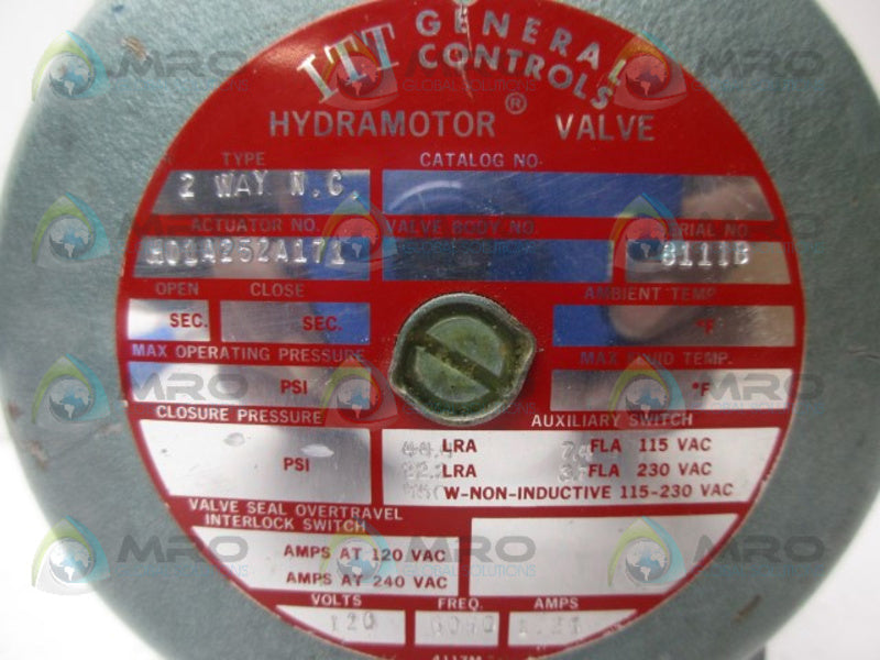 ITT H01A252A171 3-WAY VALVE UNMP