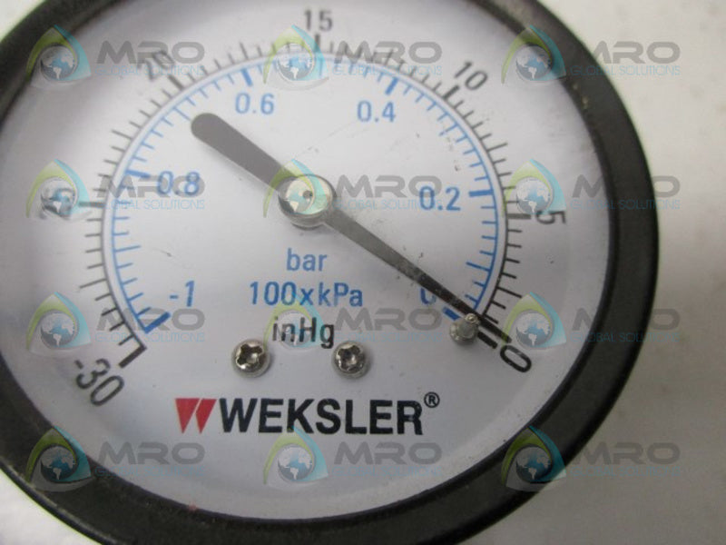 WEKSLER BAR 100XKPA GAUGE UNMP