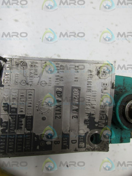 INDUSTRIAL SPARE PART 802M-AY12 SER.D LIMIT SWITCH UNMP