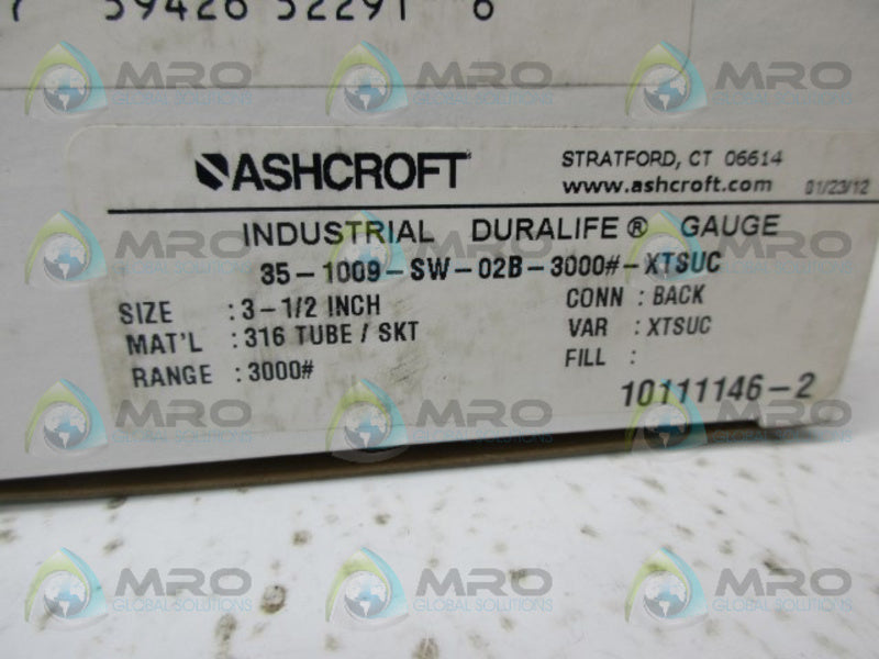 ASHCROFT 35-1009-SW-02B-3000 NSMP