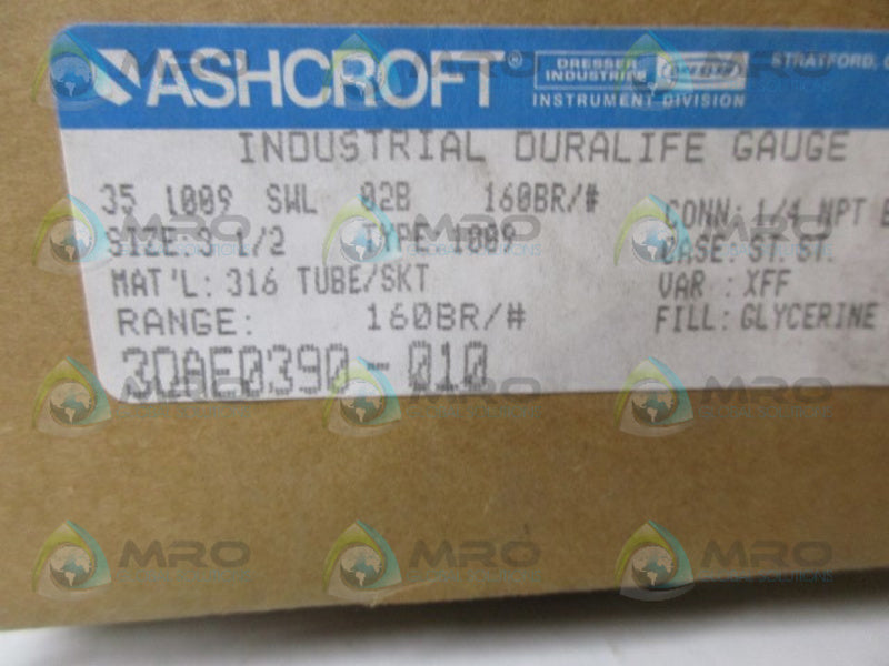 ASHCROFT 351009SWL02B160BR/# NSMP