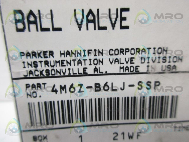 PARKER 4M6Z-B6LJ-SSP NSMP