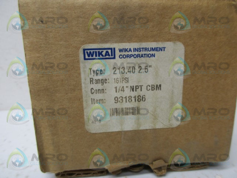 WIKA 9318186 PRESSURE GAUGE NSMP