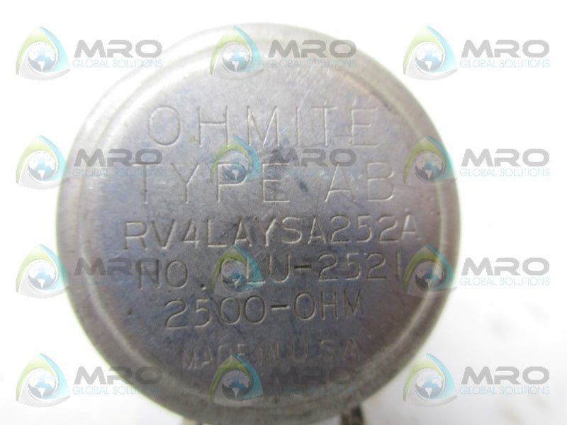 OHMITE RV4LAYSA252A POTENTIOMETER UNMP
