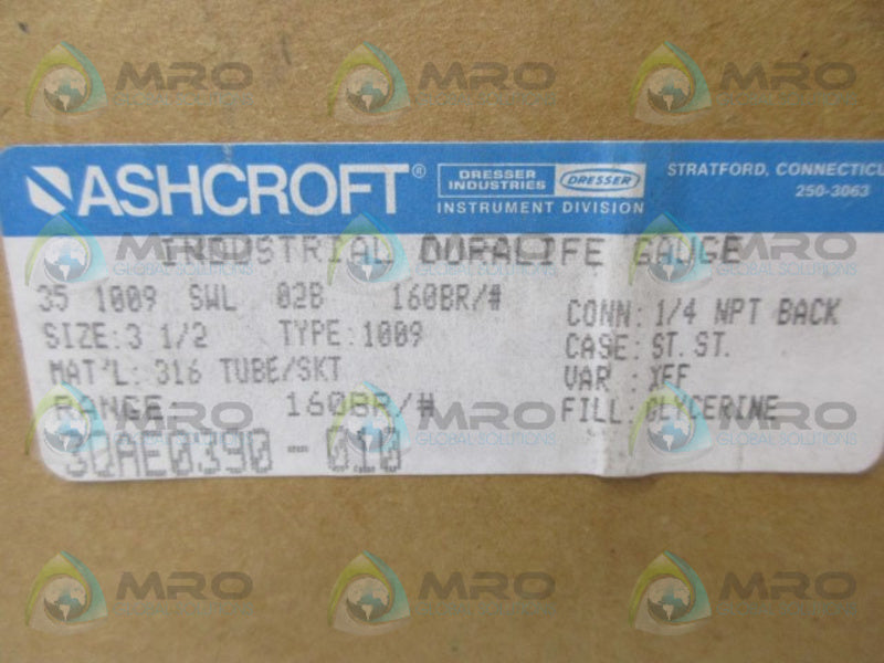 ASHCRAFT 351009SWL02B 160BR/# NSMP