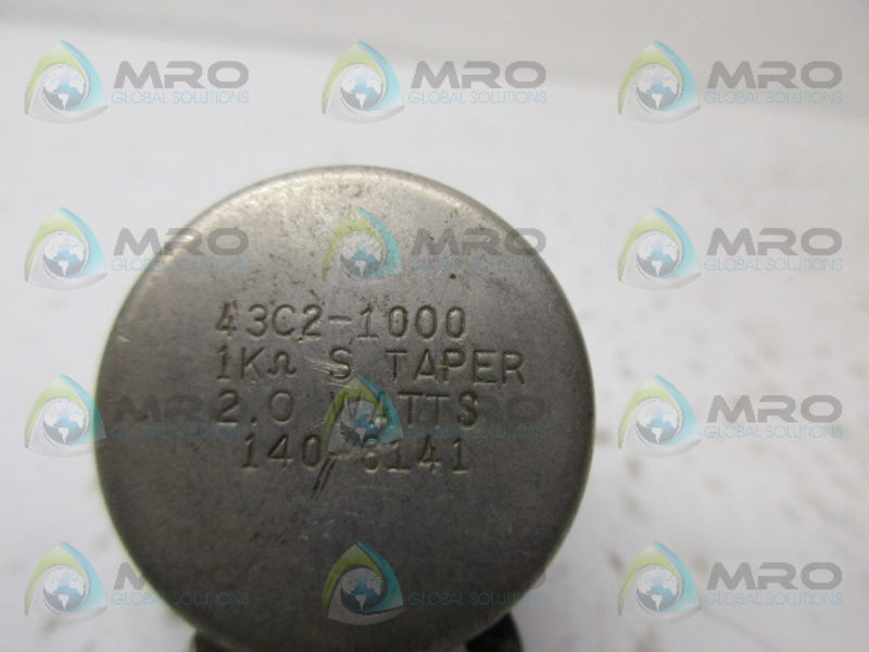 CLAROSTAT 43C2-1000 POTENTIOMETER UNMP