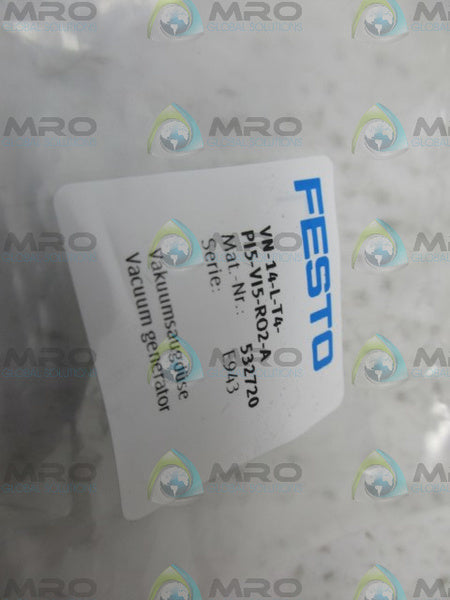 FESTO VN-14-L-T4-PI5-VI5-RO2-A VACUUM GENERATOR NSMP
