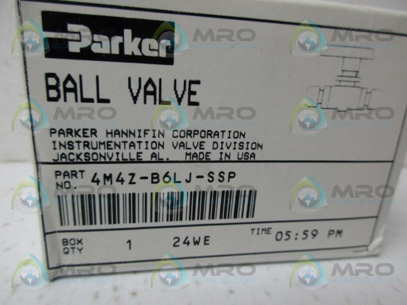 PARKER 4M4Z-B6LJ-SSP BALL VALVE NSMP