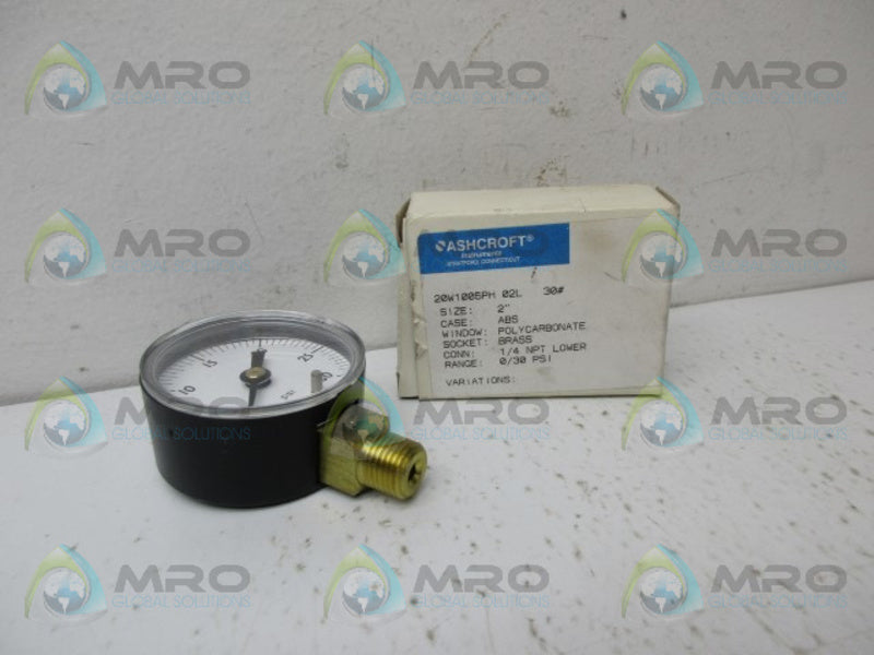 ASHCROFT 20W1005PH02L-30# PRESSURE GAUGE NSMP