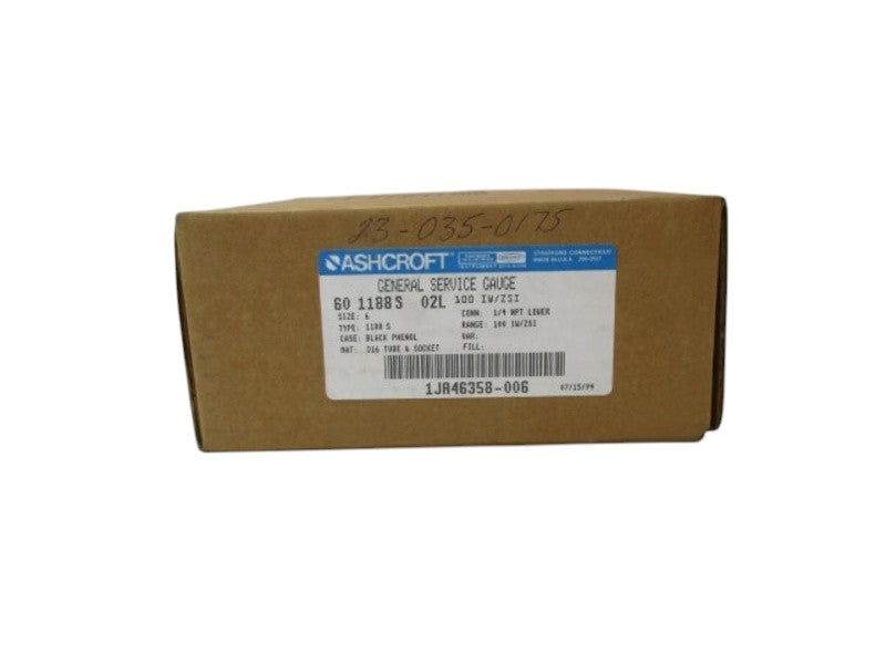 ASHCROFT 601188S02L PRESSURE GAUGE NSMP