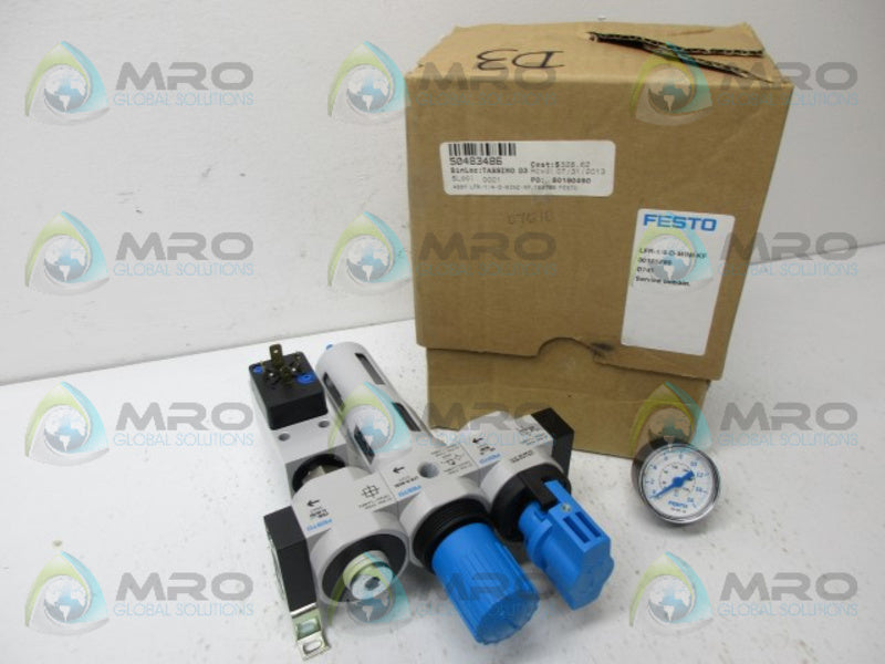 FESTO LFR-1/4-D-MINI-KF SERVICE UNIT COMBINATION REGULATOR *NEW IN BOX*
