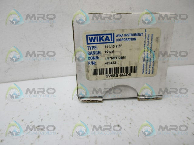 WIKA 4204221 PRESSURE GAUGE NSMP