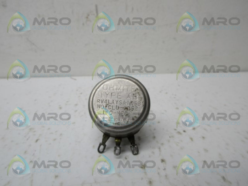 OHMITE RV4LAYSA105B POTENTIOMETER UNMP