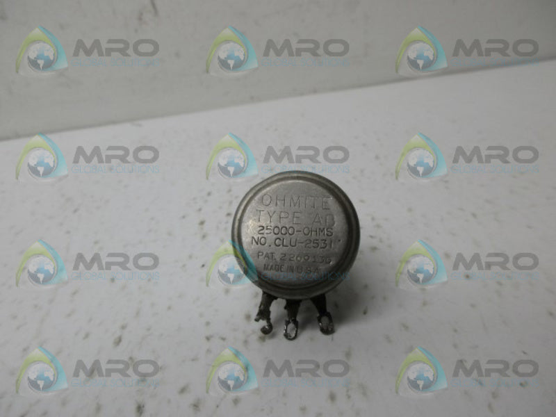 OHMITE CLU-2531 POTENTIOMETER UNMP