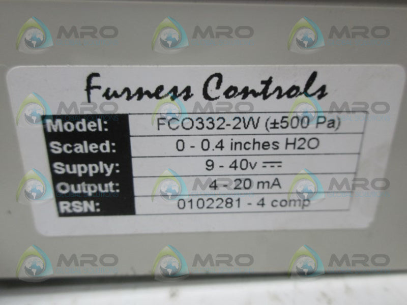 FURRESS CONTROLS FC0332-2W DIFFERENTIAL PRESSURE TRANSMITTER NSNP