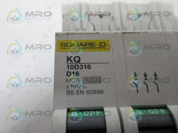SQUARE D KQ10D316 D16 CIRCUIT BREAKER NSNP