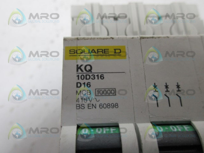 SQUARE D KQ10D316 D16 CIRCUIT BREAKER NSNP