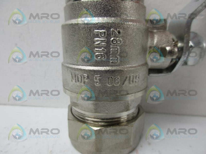 BOSS 28MM PN16 BALL VALVE NSNP