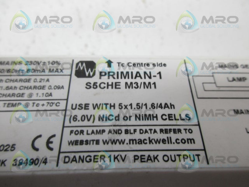 MAC WELL S5CHEM3/M1 ELECTRIC BALLAST NSNP