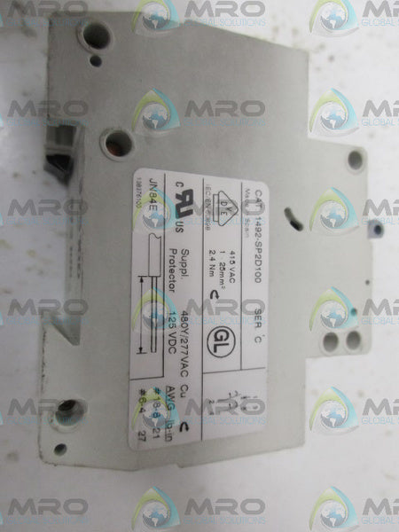 ALLEN BRADLEY 1492-SP2D100 SER.C MANUAL MOTOR CONTOLLER UNMP