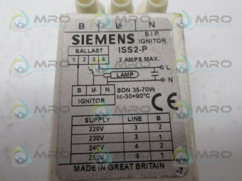 SIEMENS ISS2-P IGNITOR UNMP