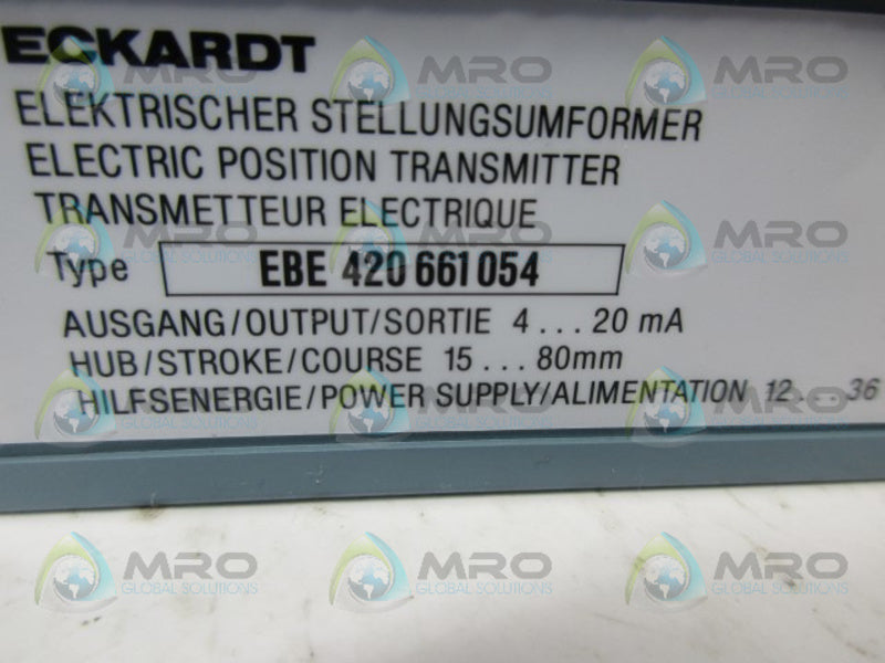 ECKARDT EBE420661054 ELECTRIC POSTION TRANSMITTER NSNP