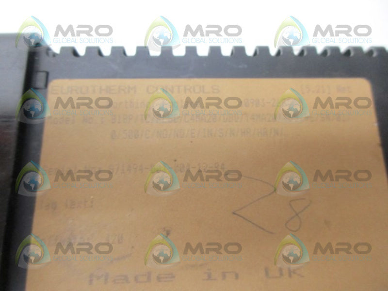 EUROTHERM CONTROLS 818P/TC/RLGC/C4MA20/DBD/T4MA20/ REMOTE UNMP