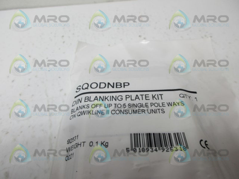 INDUSTRIAL RMO SQODNBP DIN BLANK PATE KIT NSMP