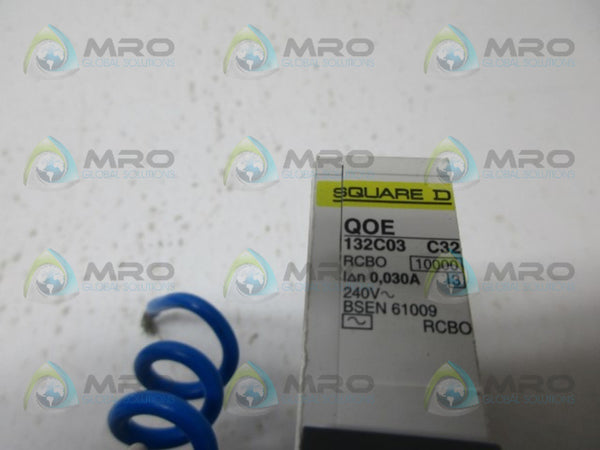 SQUARE D QOE 132C03 C32 CIRCUIT BREAKER UNMP
