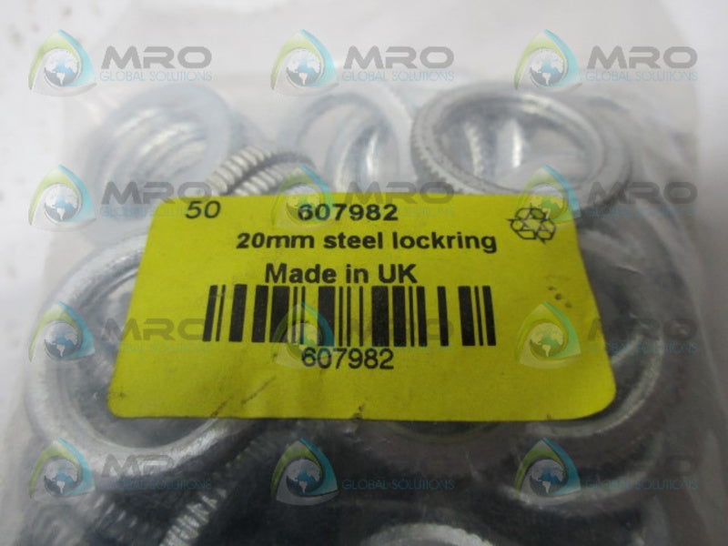 RS COMPONENTS 607982 20MM STEEL LOCKRING NSMP
