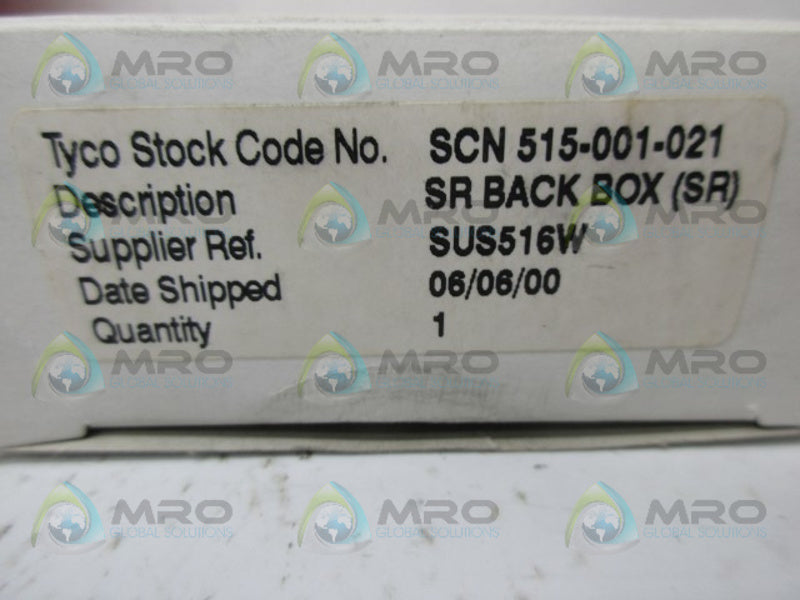 TYCO SCN515-001-021 SR BACK BOX NSMP