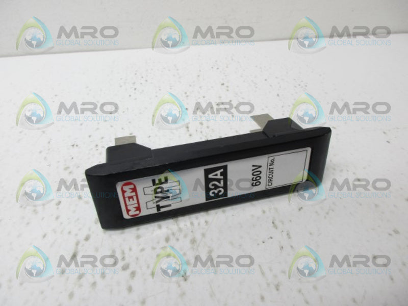 MEM TYPE M 32A 660V FUSE HOLDER NSNP