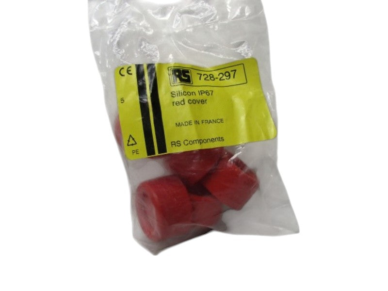 RS COMPONENTS 728-297 SILICON RED COVER (PKG OF 5) NSMP