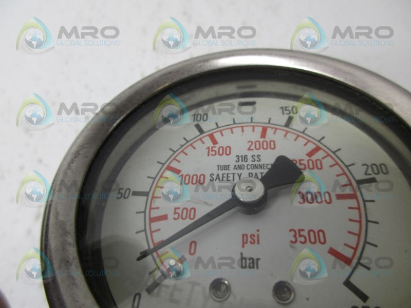 WIKA 316SS PRESSURE GAUGE UNMP