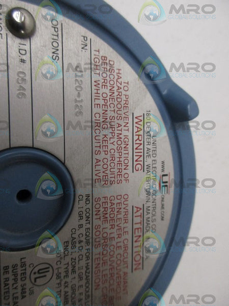 UNITED ELECTRIC J120-126 PRESSURE SWITCH NSNP