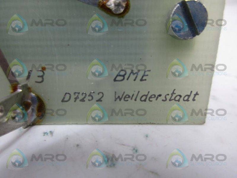 BME WEIDER STADT D7252 CIRCUIT BOARD UNMP