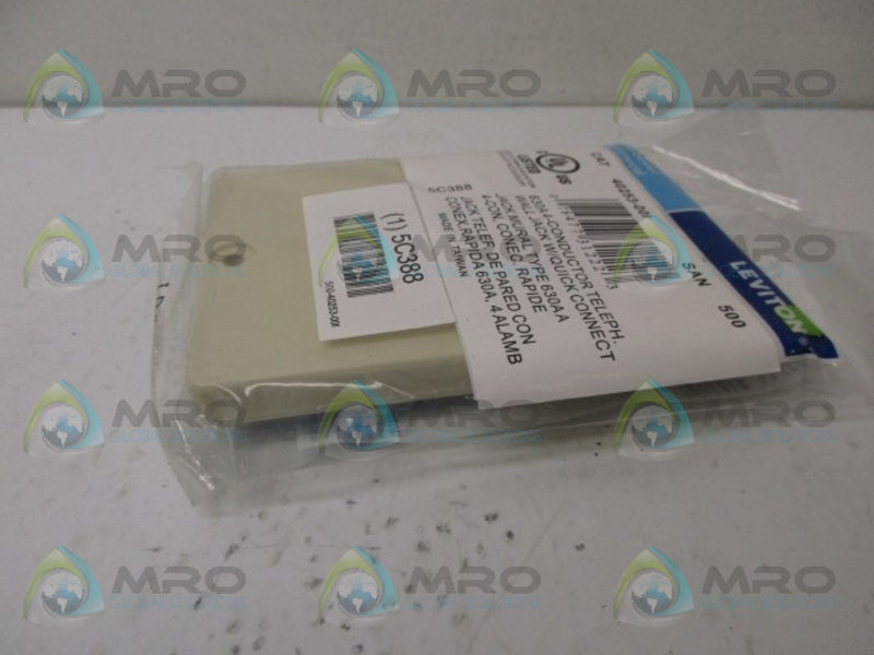 LEVITON 40253-00I CONDUCTOR PHONE WALL JACK NSMP