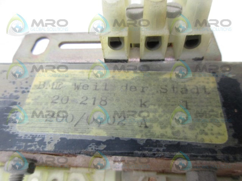 BML 20-218 TRANSFORMER UNMP