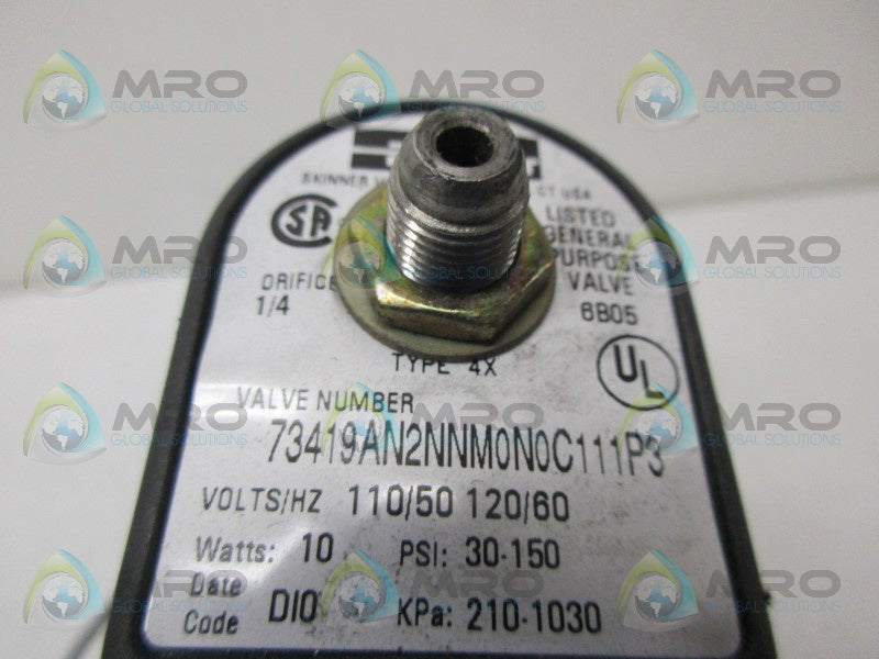PARKER 73719AN2NNM0N0C111P3 SOLENOID VALVE UNMP