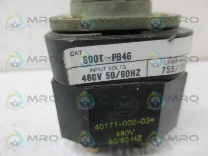 INDUSTRIAL SPARE PART 800T-PB46 SER T PUSH BUTTON UNMP