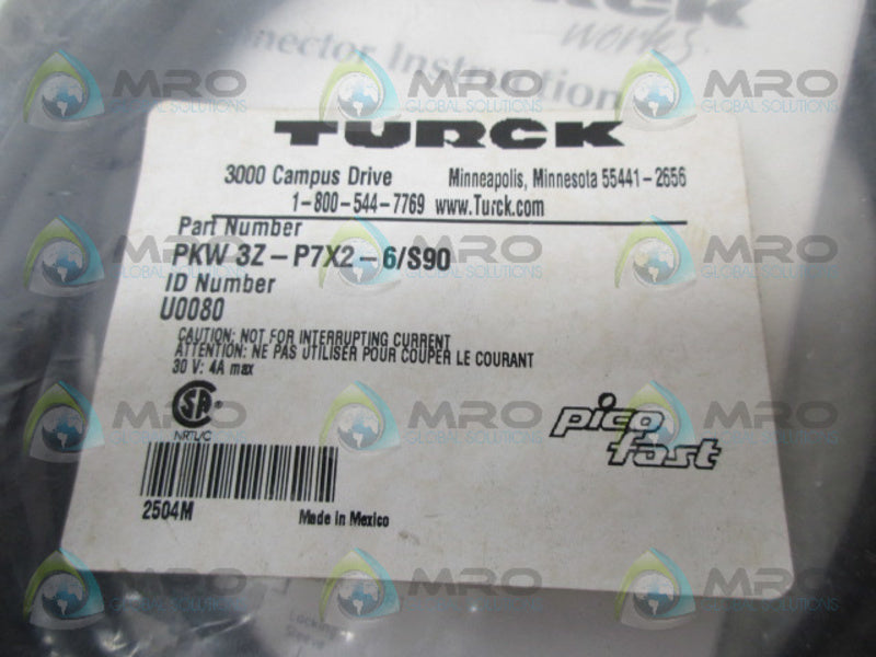 TURCK PKW3Z-P7X2-6/590 PROXIMITY SENSOR NSMP