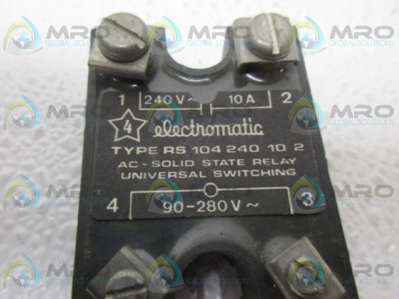 ELECTROMATIC RS104240102 SOLID STATE RELAY UNMP