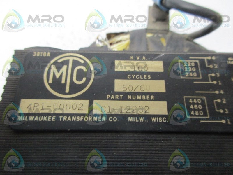 MILWAUKE C1-12232 TRANSFORMER UNMP