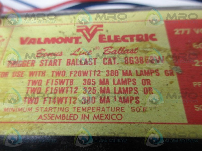 VALMONT ELECTRIC 8G3868W BALLAST UNMP