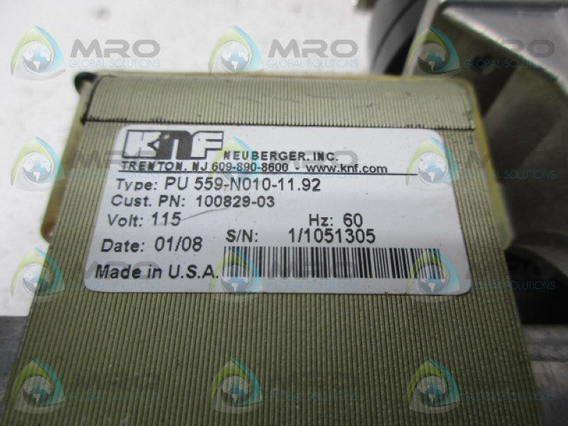 KNF 100829-03 DIAPHGRAGM VACUUMB UNMP